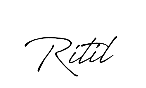 Similarly Antro_Vectra_Bolder is the best handwritten signature design. Signature creator online .You can use it as an online autograph creator for name Ritil. Ritil signature style 7 images and pictures png