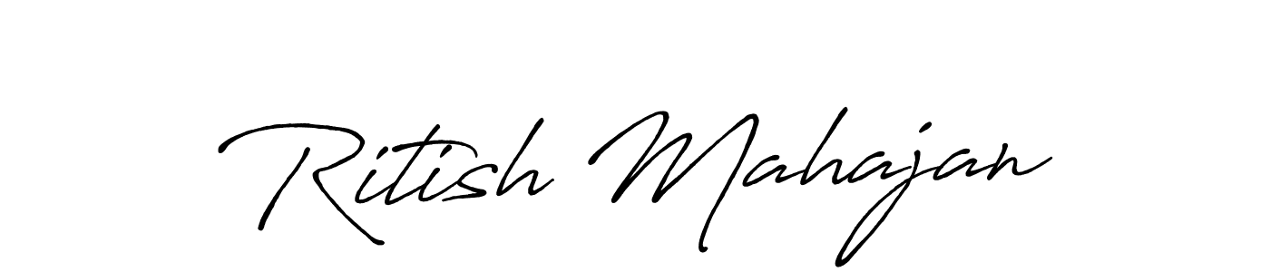 Also You can easily find your signature by using the search form. We will create Ritish Mahajan name handwritten signature images for you free of cost using Antro_Vectra_Bolder sign style. Ritish Mahajan signature style 7 images and pictures png