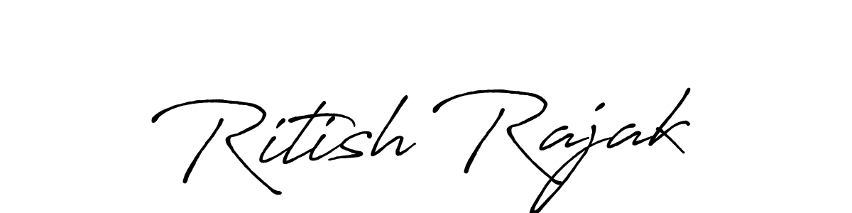 Create a beautiful signature design for name Ritish Rajak. With this signature (Antro_Vectra_Bolder) fonts, you can make a handwritten signature for free. Ritish Rajak signature style 7 images and pictures png