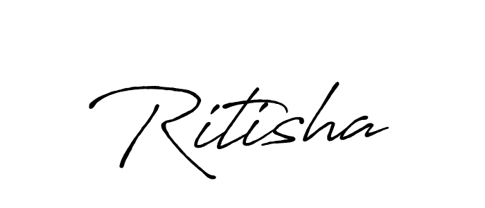 The best way (Antro_Vectra_Bolder) to make a short signature is to pick only two or three words in your name. The name Ritisha include a total of six letters. For converting this name. Ritisha signature style 7 images and pictures png