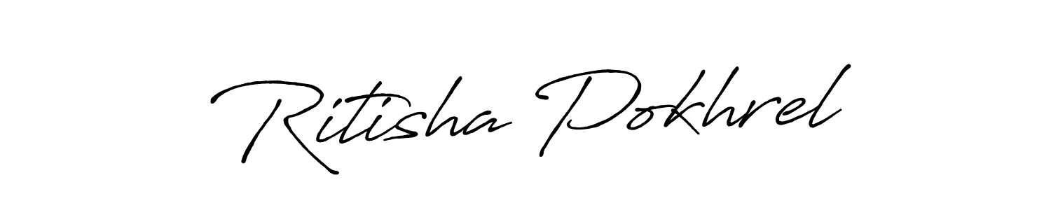 Use a signature maker to create a handwritten signature online. With this signature software, you can design (Antro_Vectra_Bolder) your own signature for name Ritisha Pokhrel. Ritisha Pokhrel signature style 7 images and pictures png
