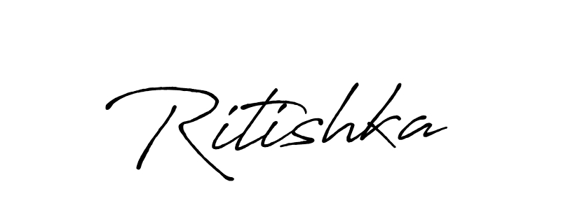 Create a beautiful signature design for name Ritishka. With this signature (Antro_Vectra_Bolder) fonts, you can make a handwritten signature for free. Ritishka signature style 7 images and pictures png