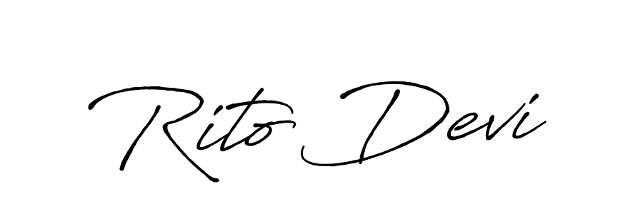 Design your own signature with our free online signature maker. With this signature software, you can create a handwritten (Antro_Vectra_Bolder) signature for name Rito Devi. Rito Devi signature style 7 images and pictures png