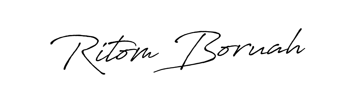 Similarly Antro_Vectra_Bolder is the best handwritten signature design. Signature creator online .You can use it as an online autograph creator for name Ritom Boruah. Ritom Boruah signature style 7 images and pictures png