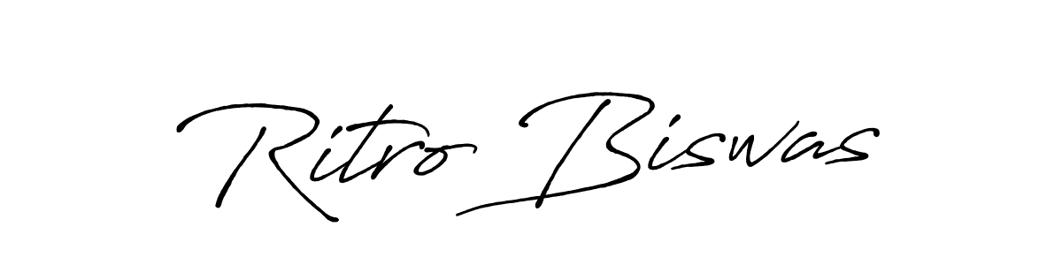 if you are searching for the best signature style for your name Ritro Biswas. so please give up your signature search. here we have designed multiple signature styles  using Antro_Vectra_Bolder. Ritro Biswas signature style 7 images and pictures png