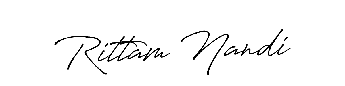 Design your own signature with our free online signature maker. With this signature software, you can create a handwritten (Antro_Vectra_Bolder) signature for name Rittam Nandi. Rittam Nandi signature style 7 images and pictures png