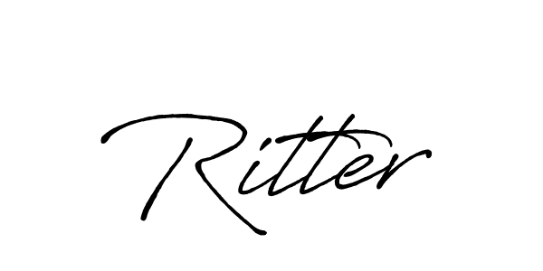 It looks lik you need a new signature style for name Ritter. Design unique handwritten (Antro_Vectra_Bolder) signature with our free signature maker in just a few clicks. Ritter signature style 7 images and pictures png