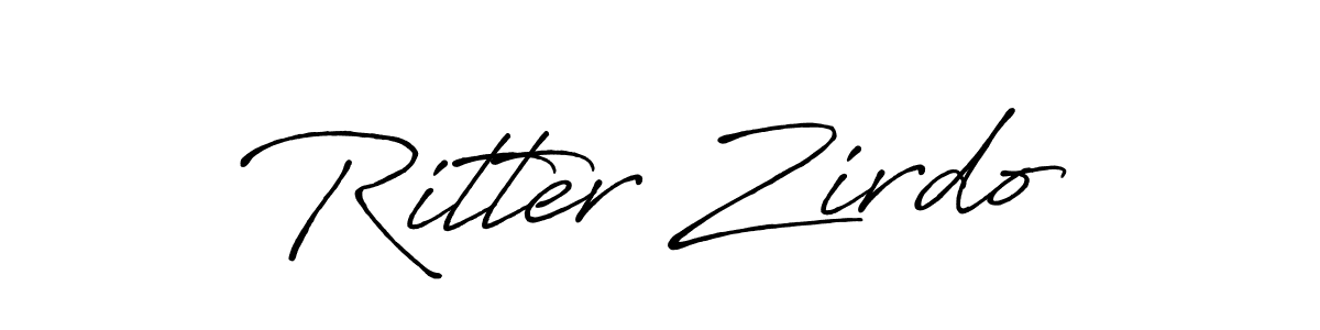 How to make Ritter Zirdo signature? Antro_Vectra_Bolder is a professional autograph style. Create handwritten signature for Ritter Zirdo name. Ritter Zirdo signature style 7 images and pictures png