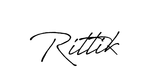 Make a beautiful signature design for name Rittik. With this signature (Antro_Vectra_Bolder) style, you can create a handwritten signature for free. Rittik signature style 7 images and pictures png