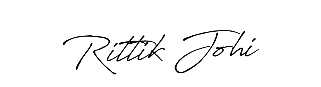 Make a beautiful signature design for name Rittik Johi. With this signature (Antro_Vectra_Bolder) style, you can create a handwritten signature for free. Rittik Johi signature style 7 images and pictures png