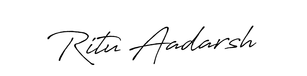 Make a short Ritu Aadarsh signature style. Manage your documents anywhere anytime using Antro_Vectra_Bolder. Create and add eSignatures, submit forms, share and send files easily. Ritu Aadarsh signature style 7 images and pictures png