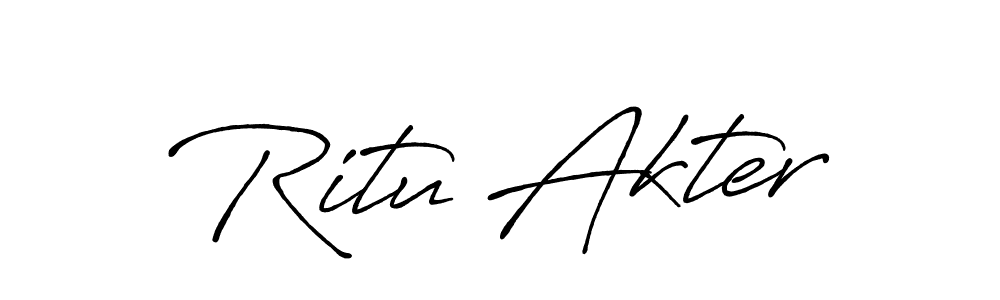 How to Draw Ritu Akter signature style? Antro_Vectra_Bolder is a latest design signature styles for name Ritu Akter. Ritu Akter signature style 7 images and pictures png