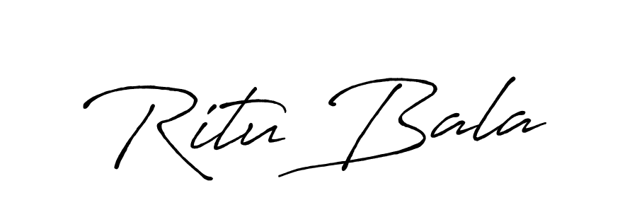 Ritu Bala stylish signature style. Best Handwritten Sign (Antro_Vectra_Bolder) for my name. Handwritten Signature Collection Ideas for my name Ritu Bala. Ritu Bala signature style 7 images and pictures png