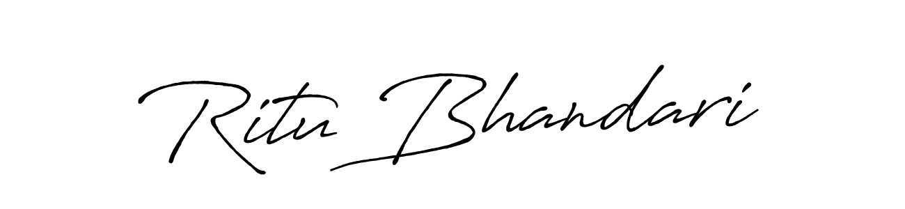 How to Draw Ritu Bhandari signature style? Antro_Vectra_Bolder is a latest design signature styles for name Ritu Bhandari. Ritu Bhandari signature style 7 images and pictures png