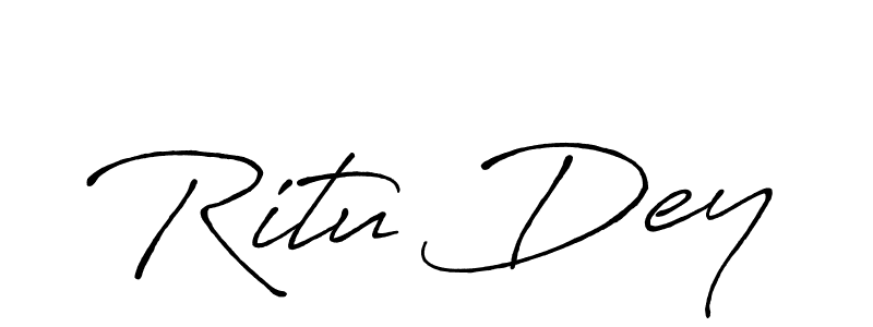 How to make Ritu Dey signature? Antro_Vectra_Bolder is a professional autograph style. Create handwritten signature for Ritu Dey name. Ritu Dey signature style 7 images and pictures png