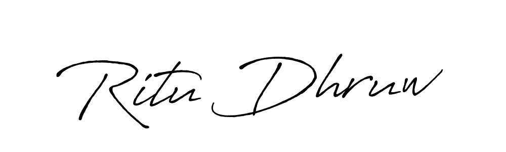 How to make Ritu Dhruw signature? Antro_Vectra_Bolder is a professional autograph style. Create handwritten signature for Ritu Dhruw name. Ritu Dhruw signature style 7 images and pictures png