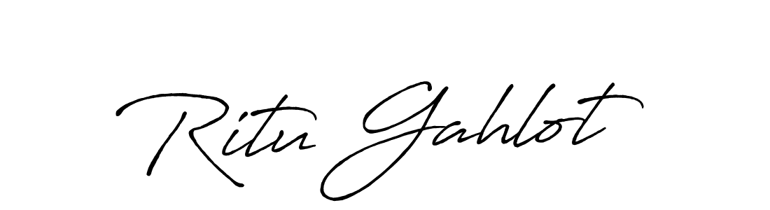 Antro_Vectra_Bolder is a professional signature style that is perfect for those who want to add a touch of class to their signature. It is also a great choice for those who want to make their signature more unique. Get Ritu Gahlot name to fancy signature for free. Ritu Gahlot signature style 7 images and pictures png