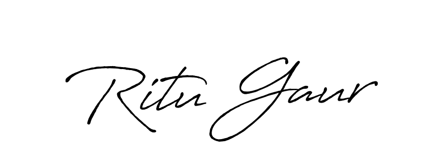 Similarly Antro_Vectra_Bolder is the best handwritten signature design. Signature creator online .You can use it as an online autograph creator for name Ritu Gaur. Ritu Gaur signature style 7 images and pictures png