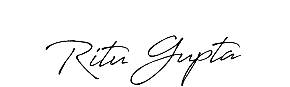 Also we have Ritu Gupta name is the best signature style. Create professional handwritten signature collection using Antro_Vectra_Bolder autograph style. Ritu Gupta signature style 7 images and pictures png