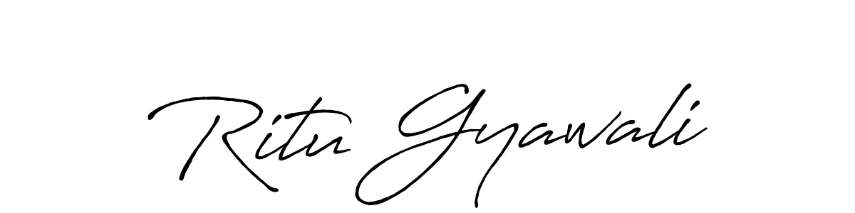 Create a beautiful signature design for name Ritu Gyawali. With this signature (Antro_Vectra_Bolder) fonts, you can make a handwritten signature for free. Ritu Gyawali signature style 7 images and pictures png