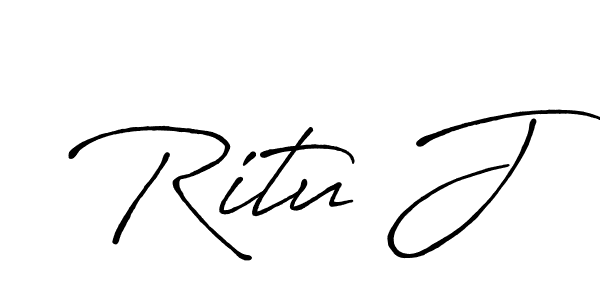 Make a beautiful signature design for name Ritu J. Use this online signature maker to create a handwritten signature for free. Ritu J signature style 7 images and pictures png
