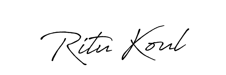 This is the best signature style for the Ritu Koul name. Also you like these signature font (Antro_Vectra_Bolder). Mix name signature. Ritu Koul signature style 7 images and pictures png