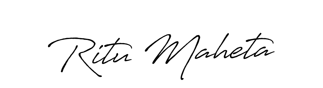 Similarly Antro_Vectra_Bolder is the best handwritten signature design. Signature creator online .You can use it as an online autograph creator for name Ritu Maheta. Ritu Maheta signature style 7 images and pictures png