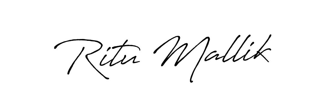 Create a beautiful signature design for name Ritu Mallik. With this signature (Antro_Vectra_Bolder) fonts, you can make a handwritten signature for free. Ritu Mallik signature style 7 images and pictures png