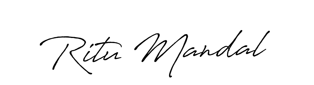 Create a beautiful signature design for name Ritu Mandal. With this signature (Antro_Vectra_Bolder) fonts, you can make a handwritten signature for free. Ritu Mandal signature style 7 images and pictures png