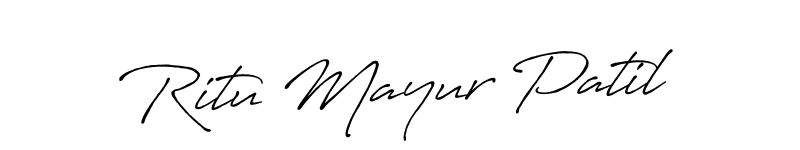 This is the best signature style for the Ritu Mayur Patil name. Also you like these signature font (Antro_Vectra_Bolder). Mix name signature. Ritu Mayur Patil signature style 7 images and pictures png