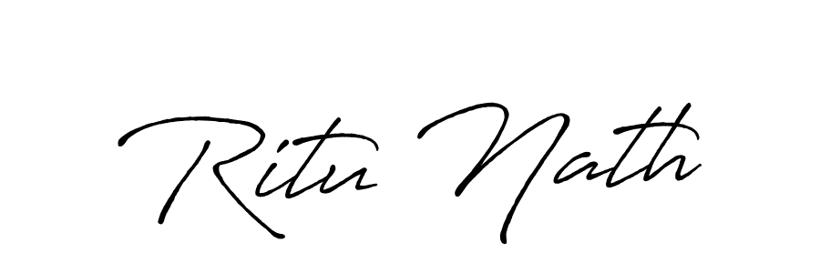 Create a beautiful signature design for name Ritu Nath. With this signature (Antro_Vectra_Bolder) fonts, you can make a handwritten signature for free. Ritu Nath signature style 7 images and pictures png