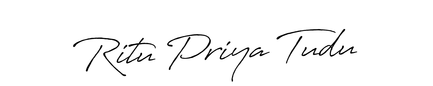 How to make Ritu Priya Tudu signature? Antro_Vectra_Bolder is a professional autograph style. Create handwritten signature for Ritu Priya Tudu name. Ritu Priya Tudu signature style 7 images and pictures png