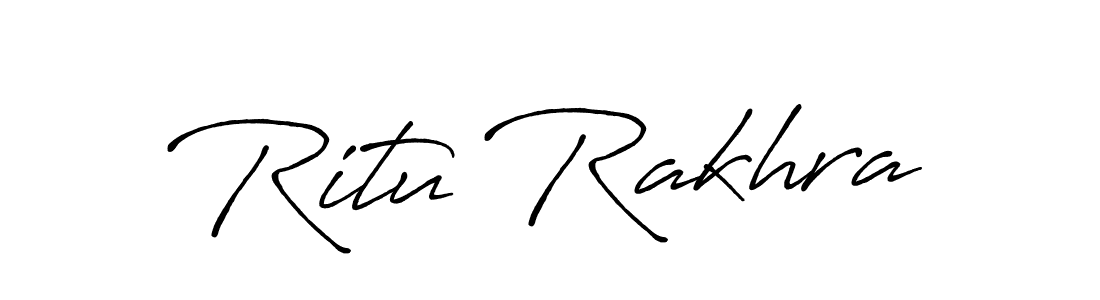 Ritu Rakhra stylish signature style. Best Handwritten Sign (Antro_Vectra_Bolder) for my name. Handwritten Signature Collection Ideas for my name Ritu Rakhra. Ritu Rakhra signature style 7 images and pictures png