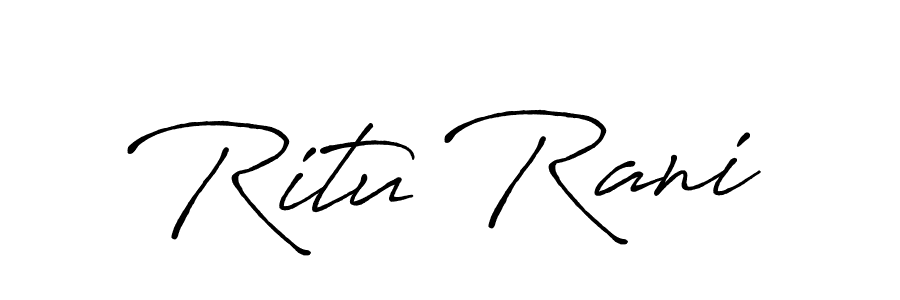 Antro_Vectra_Bolder is a professional signature style that is perfect for those who want to add a touch of class to their signature. It is also a great choice for those who want to make their signature more unique. Get Ritu Rani name to fancy signature for free. Ritu Rani signature style 7 images and pictures png