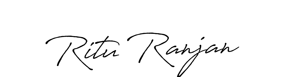 Create a beautiful signature design for name Ritu Ranjan. With this signature (Antro_Vectra_Bolder) fonts, you can make a handwritten signature for free. Ritu Ranjan signature style 7 images and pictures png