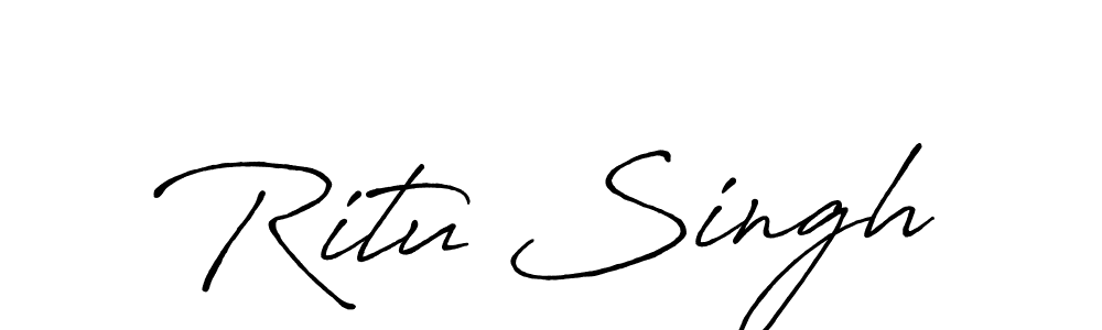 Design your own signature with our free online signature maker. With this signature software, you can create a handwritten (Antro_Vectra_Bolder) signature for name Ritu Singh. Ritu Singh signature style 7 images and pictures png