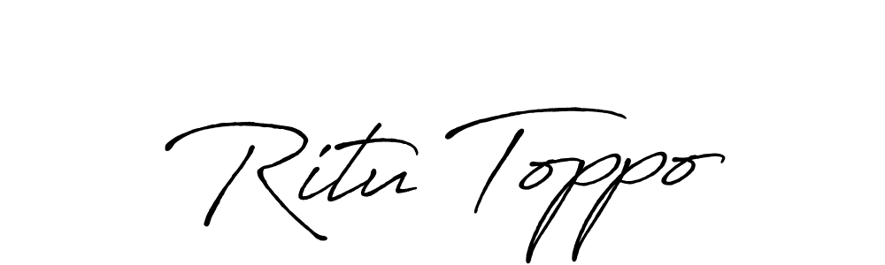 Design your own signature with our free online signature maker. With this signature software, you can create a handwritten (Antro_Vectra_Bolder) signature for name Ritu Toppo. Ritu Toppo signature style 7 images and pictures png