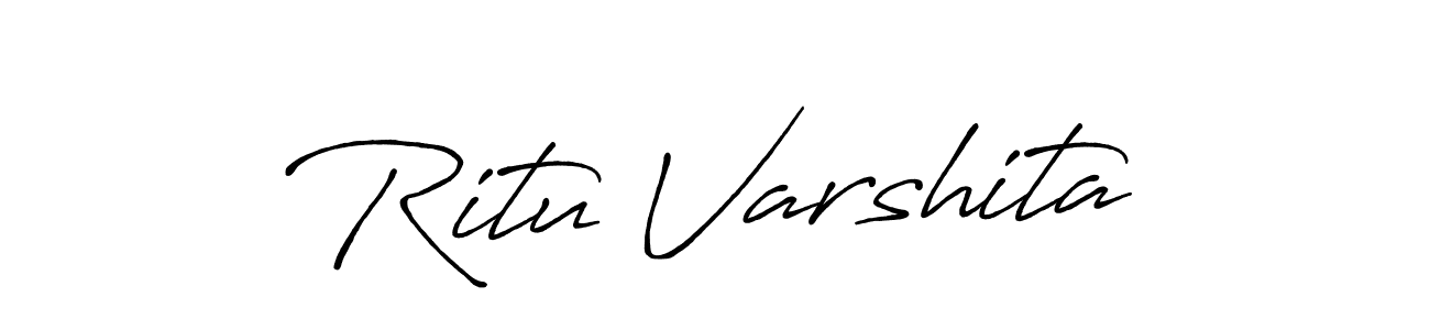 Make a beautiful signature design for name Ritu Varshita. With this signature (Antro_Vectra_Bolder) style, you can create a handwritten signature for free. Ritu Varshita signature style 7 images and pictures png