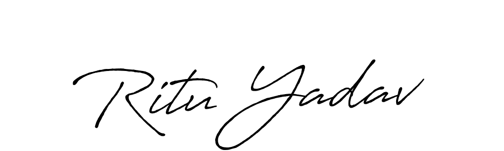 Also we have Ritu Yadav name is the best signature style. Create professional handwritten signature collection using Antro_Vectra_Bolder autograph style. Ritu Yadav signature style 7 images and pictures png