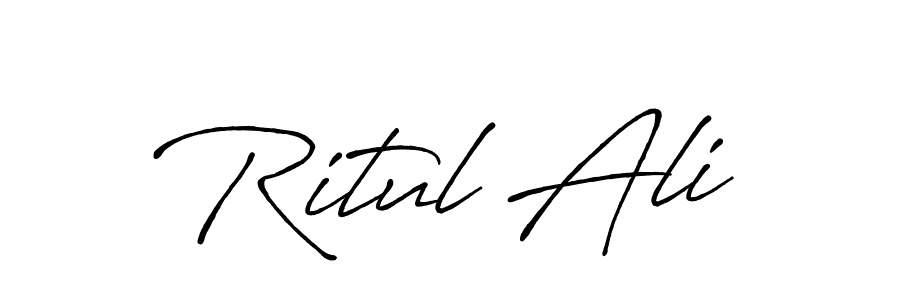 You should practise on your own different ways (Antro_Vectra_Bolder) to write your name (Ritul Ali) in signature. don't let someone else do it for you. Ritul Ali signature style 7 images and pictures png