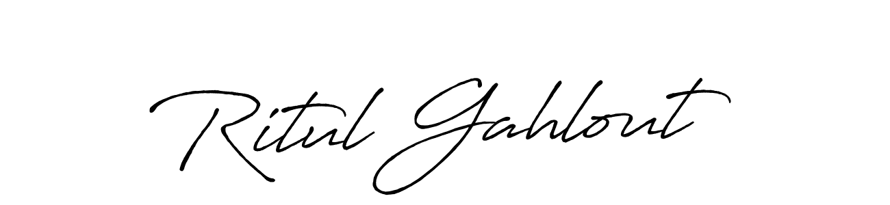 How to Draw Ritul Gahlout signature style? Antro_Vectra_Bolder is a latest design signature styles for name Ritul Gahlout. Ritul Gahlout signature style 7 images and pictures png