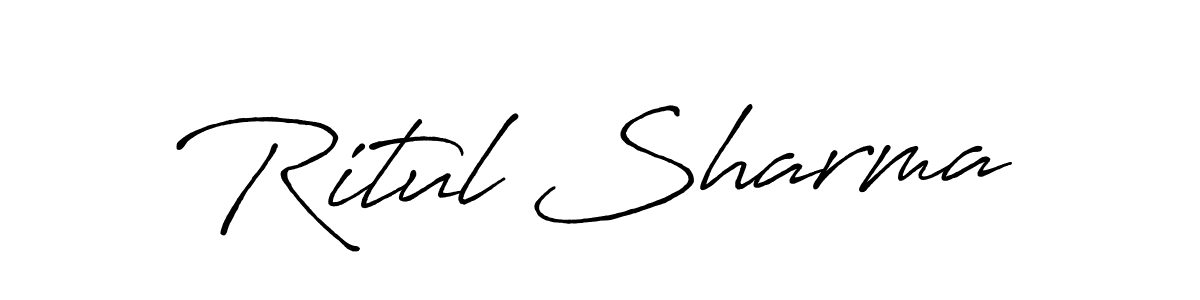 if you are searching for the best signature style for your name Ritul Sharma. so please give up your signature search. here we have designed multiple signature styles  using Antro_Vectra_Bolder. Ritul Sharma signature style 7 images and pictures png