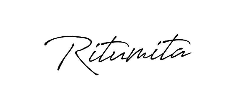 How to make Ritumita name signature. Use Antro_Vectra_Bolder style for creating short signs online. This is the latest handwritten sign. Ritumita signature style 7 images and pictures png