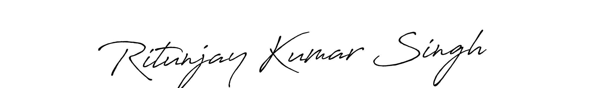 The best way (Antro_Vectra_Bolder) to make a short signature is to pick only two or three words in your name. The name Ritunjay Kumar Singh include a total of six letters. For converting this name. Ritunjay Kumar Singh signature style 7 images and pictures png