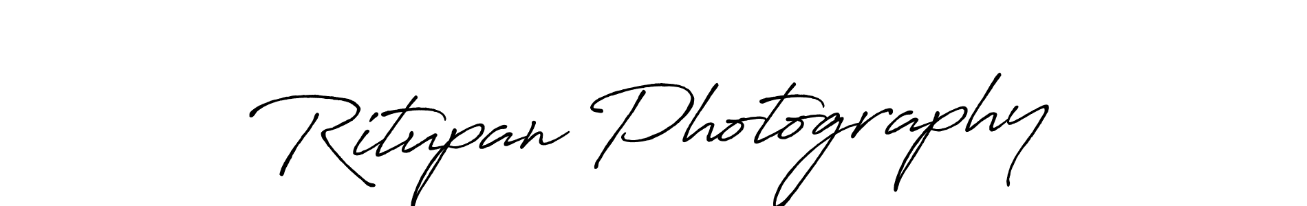 How to make Ritupan Photography name signature. Use Antro_Vectra_Bolder style for creating short signs online. This is the latest handwritten sign. Ritupan Photography signature style 7 images and pictures png