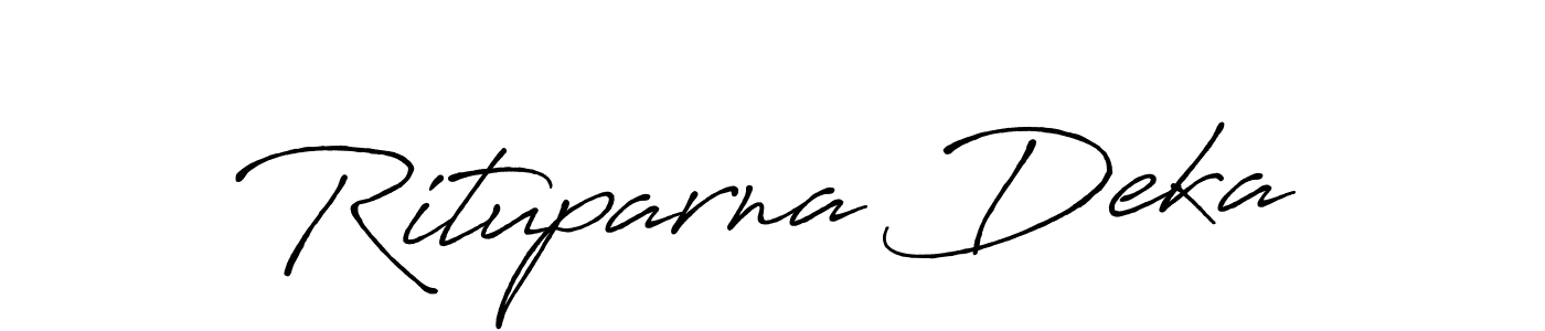 Create a beautiful signature design for name Rituparna Deka. With this signature (Antro_Vectra_Bolder) fonts, you can make a handwritten signature for free. Rituparna Deka signature style 7 images and pictures png