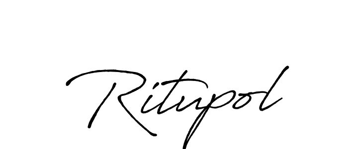 Ritupol stylish signature style. Best Handwritten Sign (Antro_Vectra_Bolder) for my name. Handwritten Signature Collection Ideas for my name Ritupol. Ritupol signature style 7 images and pictures png