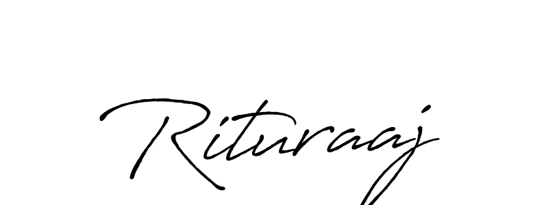 Use a signature maker to create a handwritten signature online. With this signature software, you can design (Antro_Vectra_Bolder) your own signature for name Rituraaj. Rituraaj signature style 7 images and pictures png