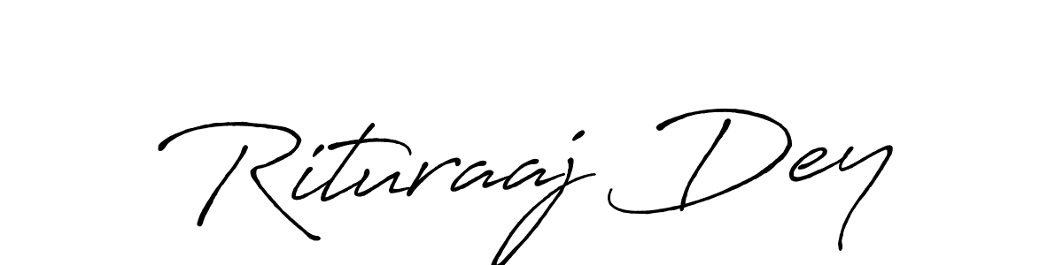 Create a beautiful signature design for name Rituraaj Dey. With this signature (Antro_Vectra_Bolder) fonts, you can make a handwritten signature for free. Rituraaj Dey signature style 7 images and pictures png