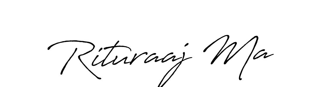 How to make Rituraaj Ma signature? Antro_Vectra_Bolder is a professional autograph style. Create handwritten signature for Rituraaj Ma name. Rituraaj Ma signature style 7 images and pictures png